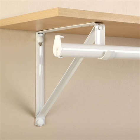 metal closet bar brackets|heavy duty closet rod brackets.